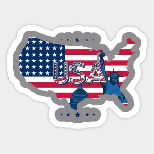 USA America Sticker